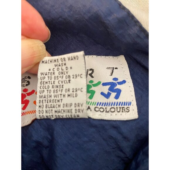 Sport By Carolina Colours Embroidered Jacket Blue Gold Drawstring Large - Picture 4 of 9